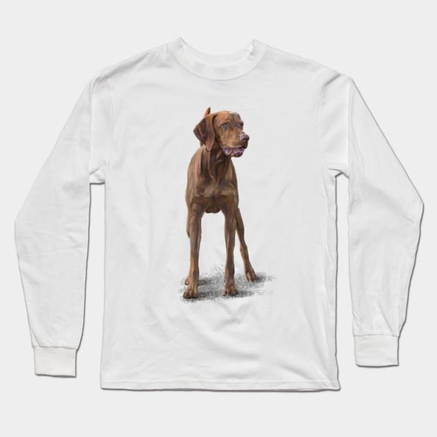 The Hungarian Vizsla Long Sleeve T-Shirt by Elspeth Rose Design